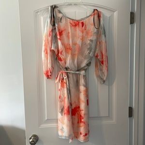 Vince Camuto Cold Shoulder Floral Dress, Size 10
